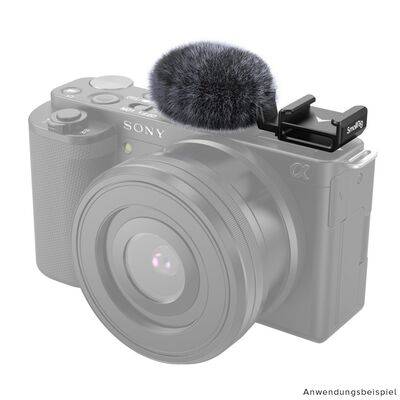 SmallRig 3526 Cold shoe adapter with windshield  Sony ZV E10
