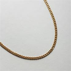 Flat Curb Chain Halsband 45 cm