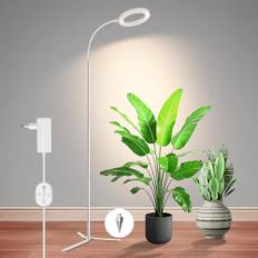 24V växtlampa för fröstart, LM281B + 660nm växtlampor för inomhusväxter, fullspektrum LED Grow Light, växtlampa med hög PPFD och dimbar på 5 nivåer, 18W, 290umol/s/m²@Dist: 15cm