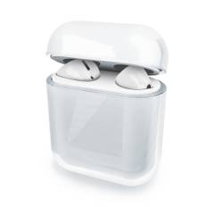 Skyddsskal för Apple AirPods AirPods 2 airpod-case, Transparent Härdad plast skyddsfodral för hörlurar, wireless charging case för earbuds