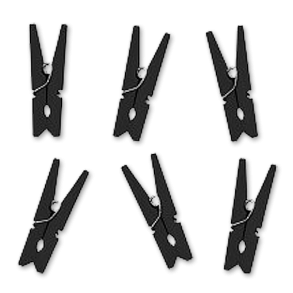 Sorte Mini Tøjklemmer 10 stk<br />35 mm