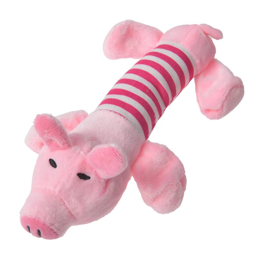 Plush Dinosaur Pet Toy - Pink