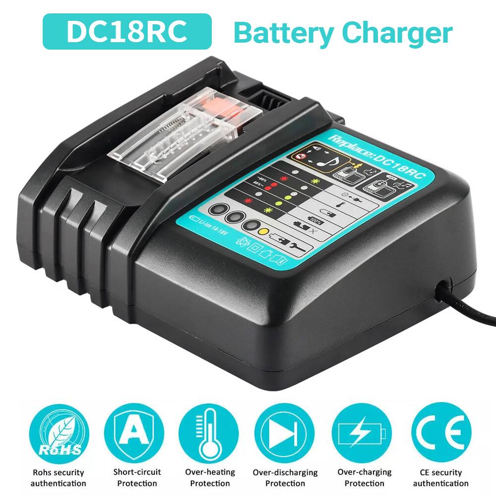 DC18RC Li-ion Battery 3A Charger for Makita 18V 14.4V BL1860B,BL1850B,BL1840,BL1830,BL1820,BL1415,BL1440 Power tool Charger