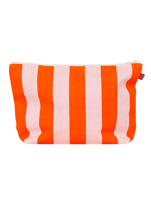 Toilettaske Carla (19 x 29) - Orange og koral - Afroart