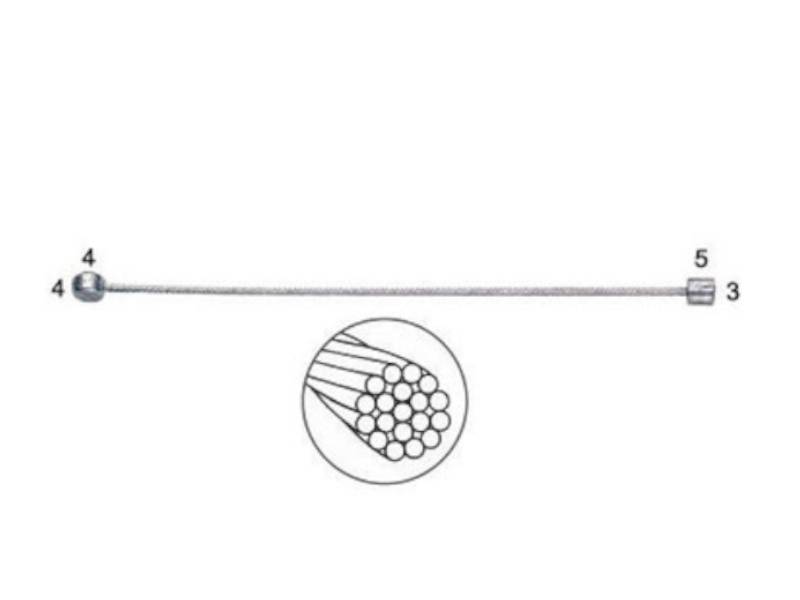 Växelwire Zinkad 1,2 x 2100mm 2 Nipplar