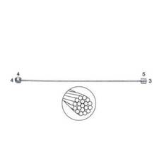 Växelwire Zinkad 1,2 x 2100mm 2 Nipplar
