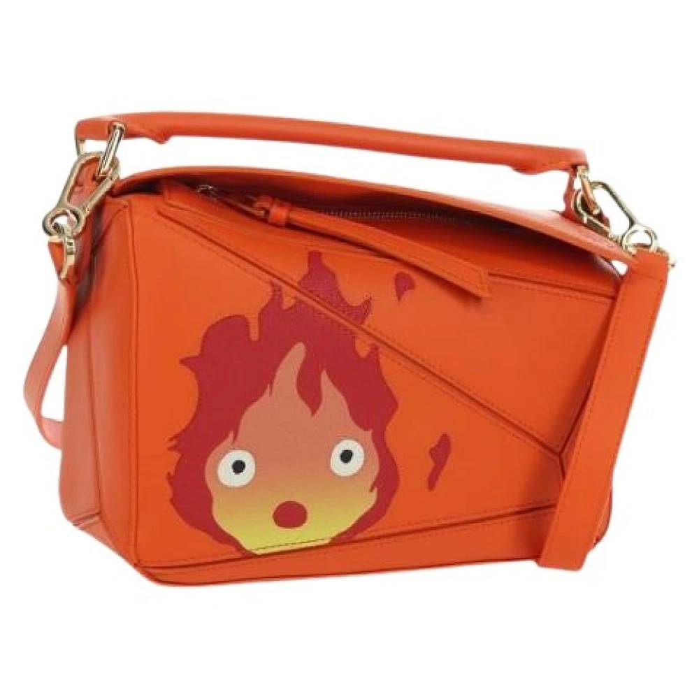 Loewe Pre-owned Pre-owned Håndtaske - Vintage - Dame - Orange - ONE SIZE - Uld