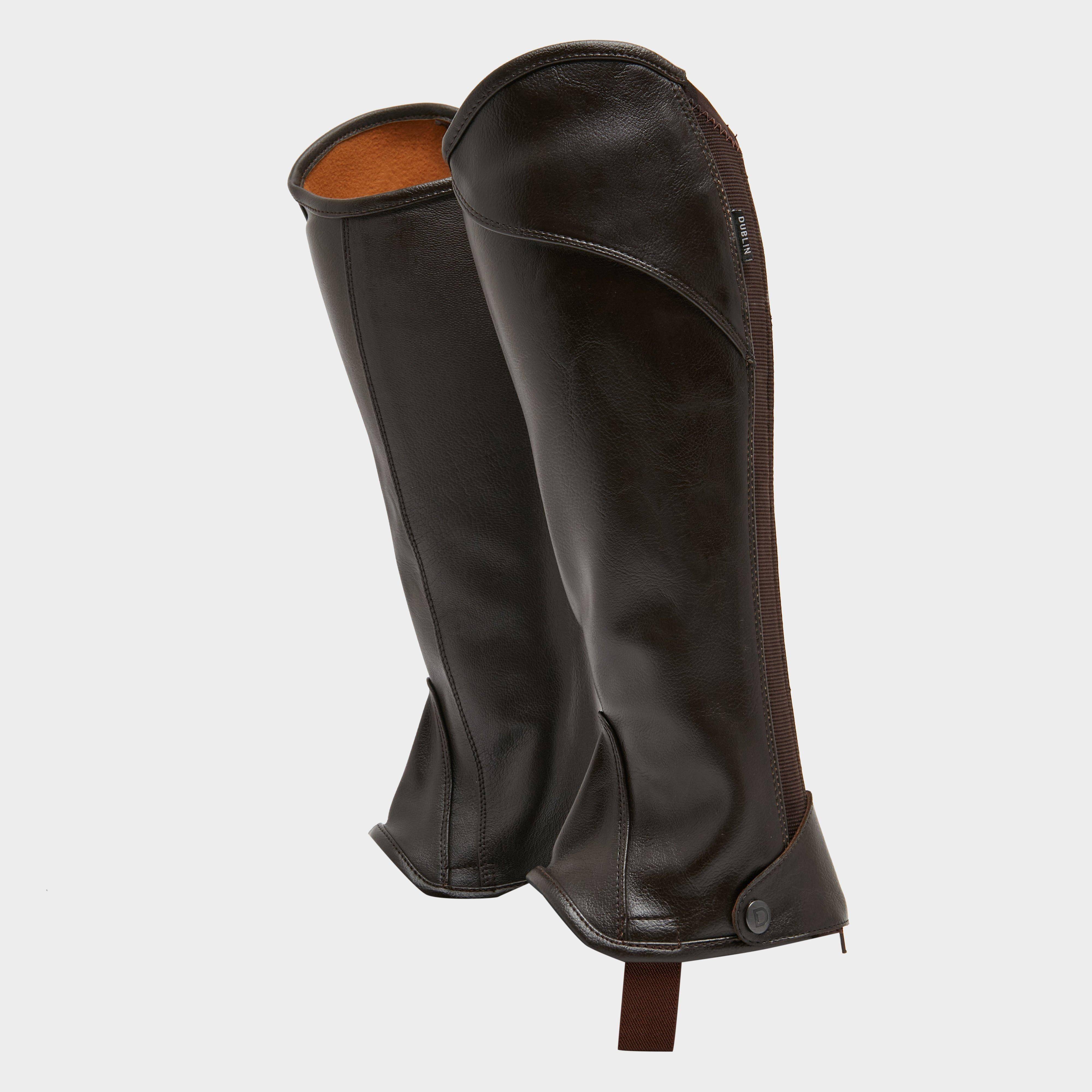 Dublin Adults' Stretch Fit Half Chaps, Brown - XL