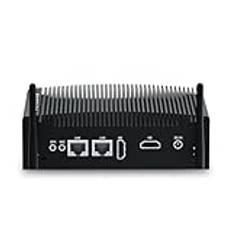 BASOARO Mini Industriell Dator, Fläktlös Mini PC i5 8260U, 32G RAM 256G SSD, Dual Gigabit Ethernet, Dual HD-Skärmar, 2 RS232 COM, 4 USB 3.0, 4USB 2.0, BT, Dual Band WiFi, Slient Stationär Dator