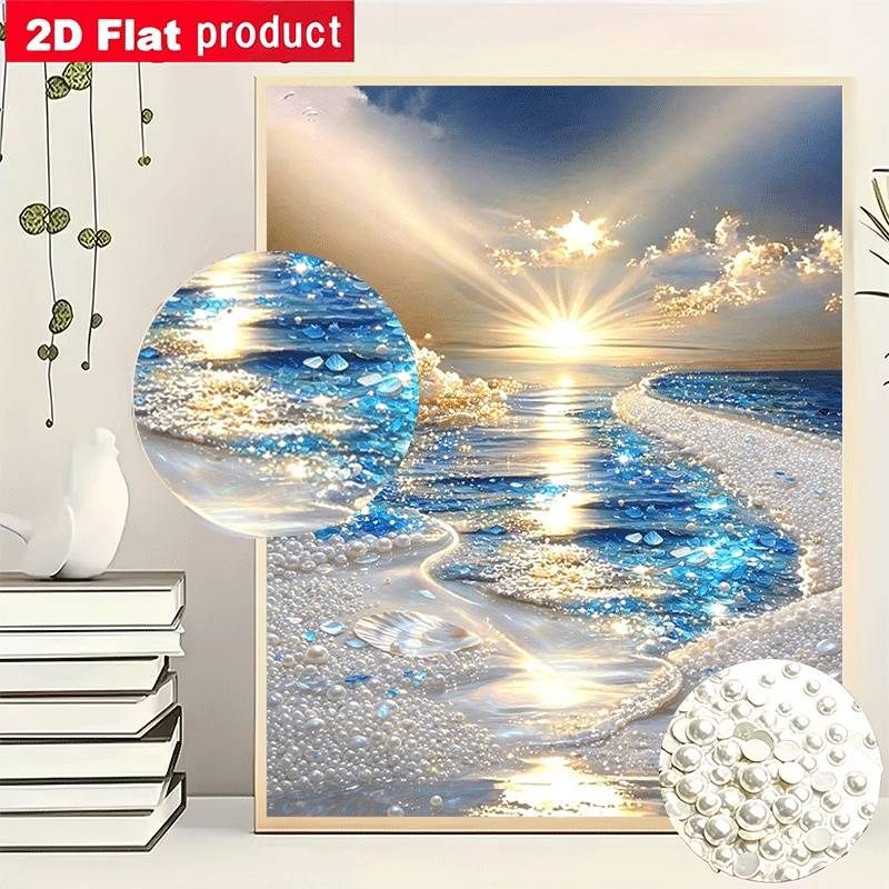 2026 Painting Using "golden Pearl Illusion" Handmade Diamond Creative Diamond Painting Kit, With Tools And Pearl Diamond Bag, Home/office Decoration Item, Handmade Creative Gift
