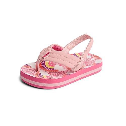 Reef Flicka Little Ahi flip-flops, Regnbågar och moln, 20 EU