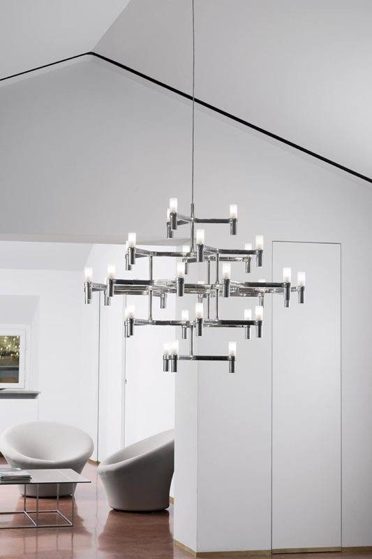 Nemo Lighting Crown Major takkrona, Polerad aluminium