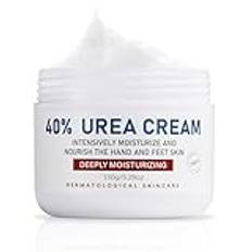 Urea Cream 40%, Fot- och Handkräm för Torr och Sprucken Hud, Lotion 40% för Fötter, Maximal Styrka