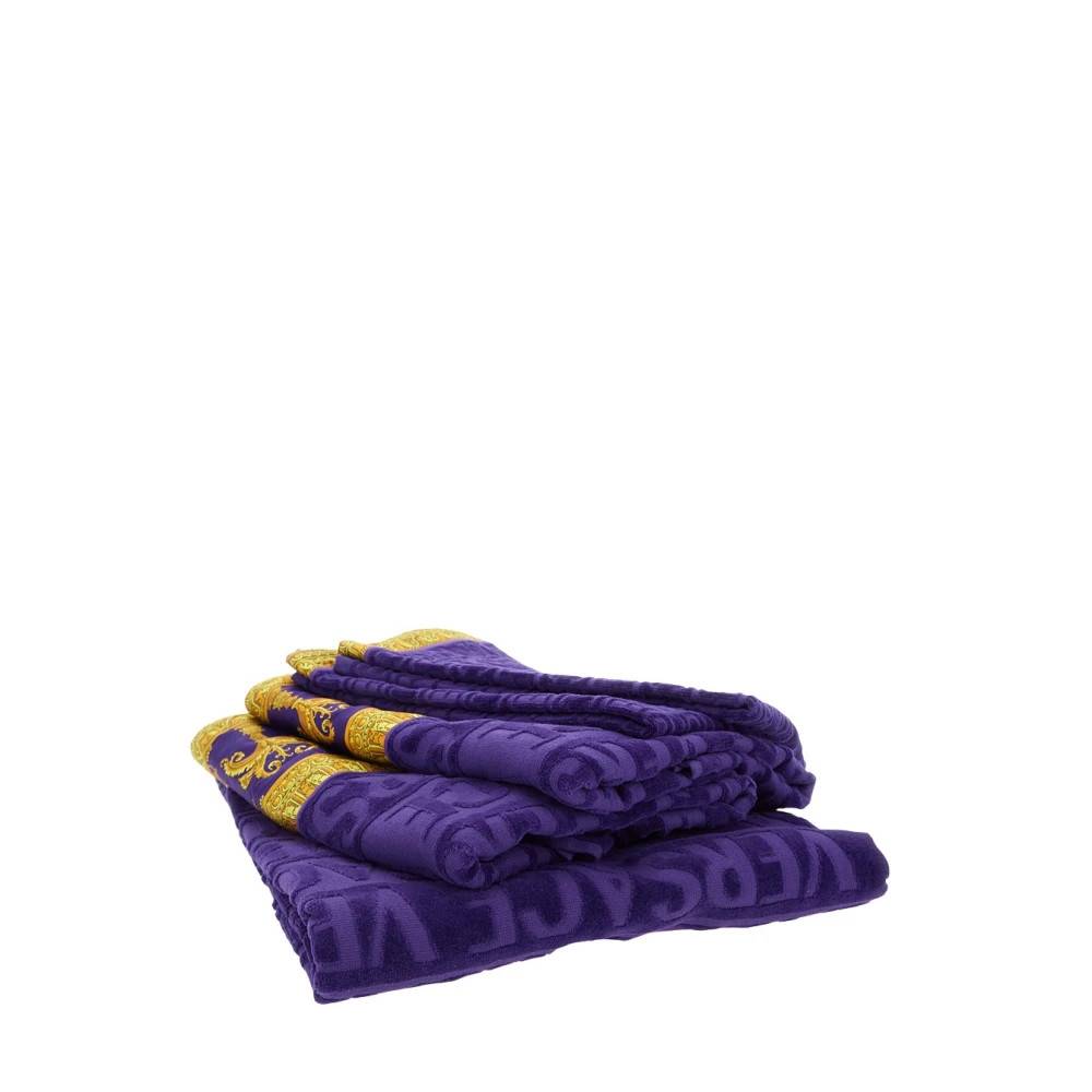 Versace I Heart Baroque 5-delers Håndklædesæt - Home - unisex - Lilla - ONE SIZE - Bomuld