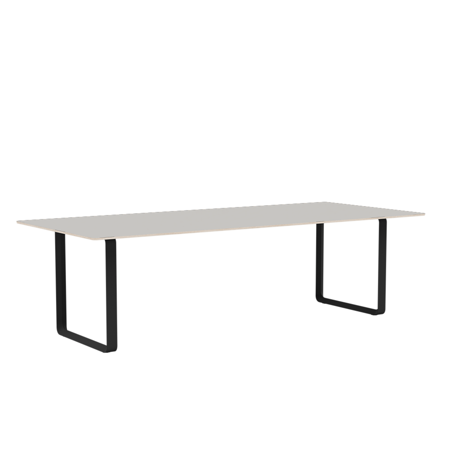 70/70 Bord fra Muuto 255 x 108 cm / Grey Linoleum Plywood Anthracite Black - Jacobsen Plus