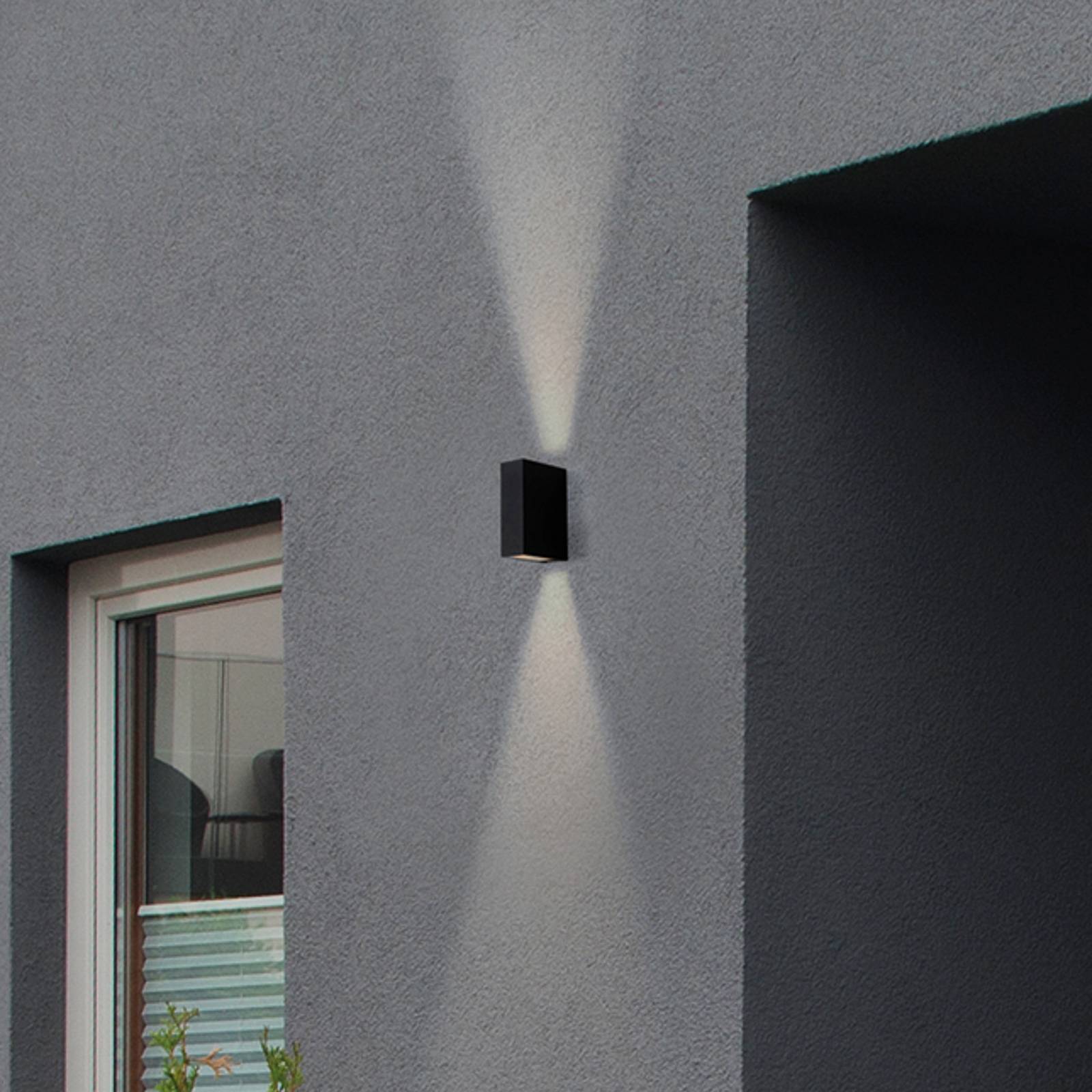 BEGA RZB HB 113 LED-utomhusvägglampa up/down, Svart, Aluminium / grå / zink, Modern