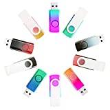 10-pack 64 GB USB-flashenheter tonad färg USB 2.0 minnessticka grossist bulk svängbar design tumenhet för datalagring