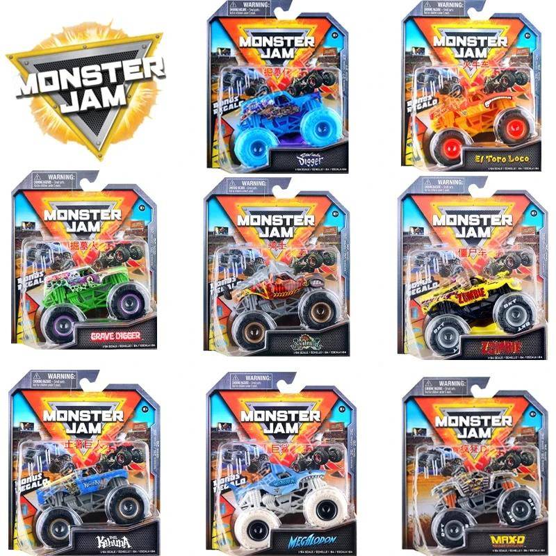 Monster Jam Grave Digger 1:64 Skala Pressgjuten Legering Lastbilsleksaker Monster Mutt Earth Shaker Monster Truck Pojkar Terrängracingleksaker