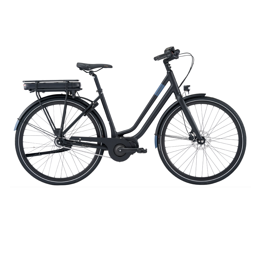 Elcykel E-Fly Via Center N7 - Sort Mat med indvendig gear og fodbremse Str. 47 (149-170cm Personhøjde)