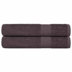 vidaXL håndklæder 2 stk. 100x200 cm 360 g/m² 100 % bomuld antracitgrå