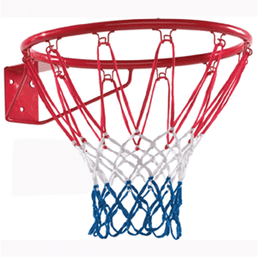 Streetplay Lux Rød Basketball kurv med USA net i 3 farver.
