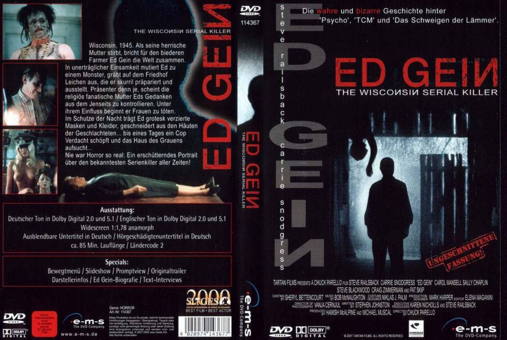 Ed Gein: The Wisconsin Serial Killer - In the Light of the Moon (Ucensureret DVD)