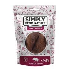 SIMPLY FROM NATURE Meat Strips Köttstrimlor med vilt och hampa för hundar 80 g