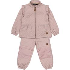 Mikk-Line Thermal+ Frill Set Str 98 - Lyserød Termojakker Polyester hos Magasin