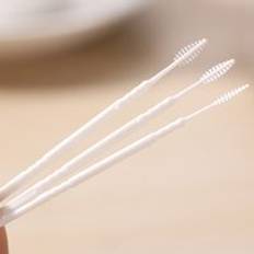 50 st bärbara dubbelhuvuden borstar tandpetare tandtrådsplock plast interdental tandpetare borstplockar munvård