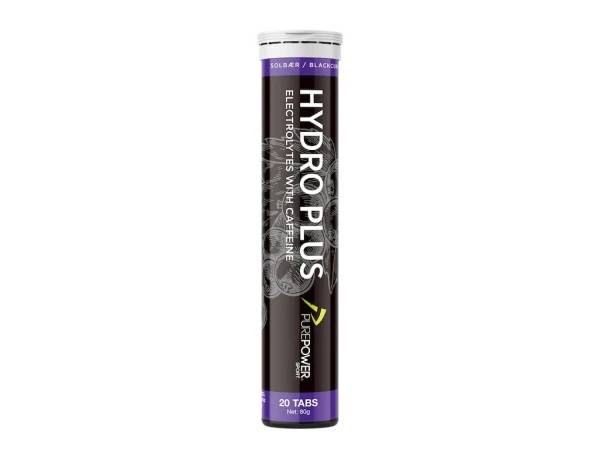 PurePower Hydro Plus svarta vinbär tabs med koffein 1x20 st