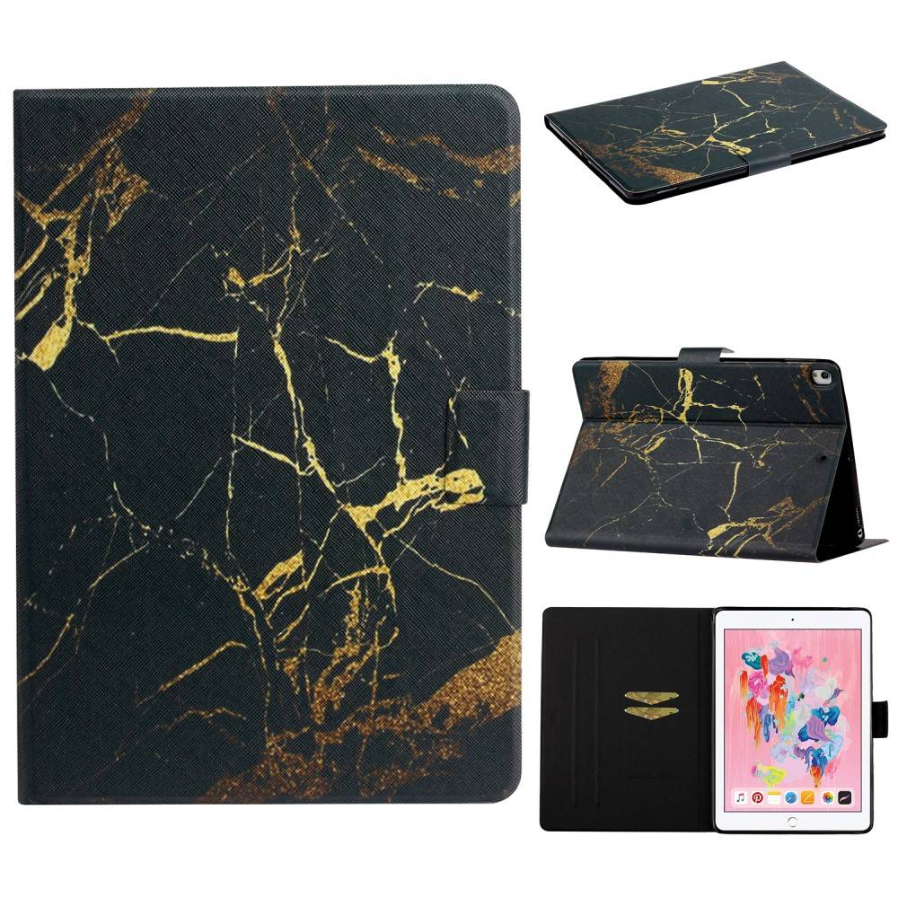 iPad 10.2" 2021/2020/2019 fodral med stativ- Svart/Guld