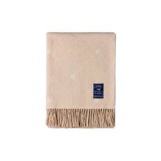 Icons Signature Star Recycled Wool Throw, Beige/white