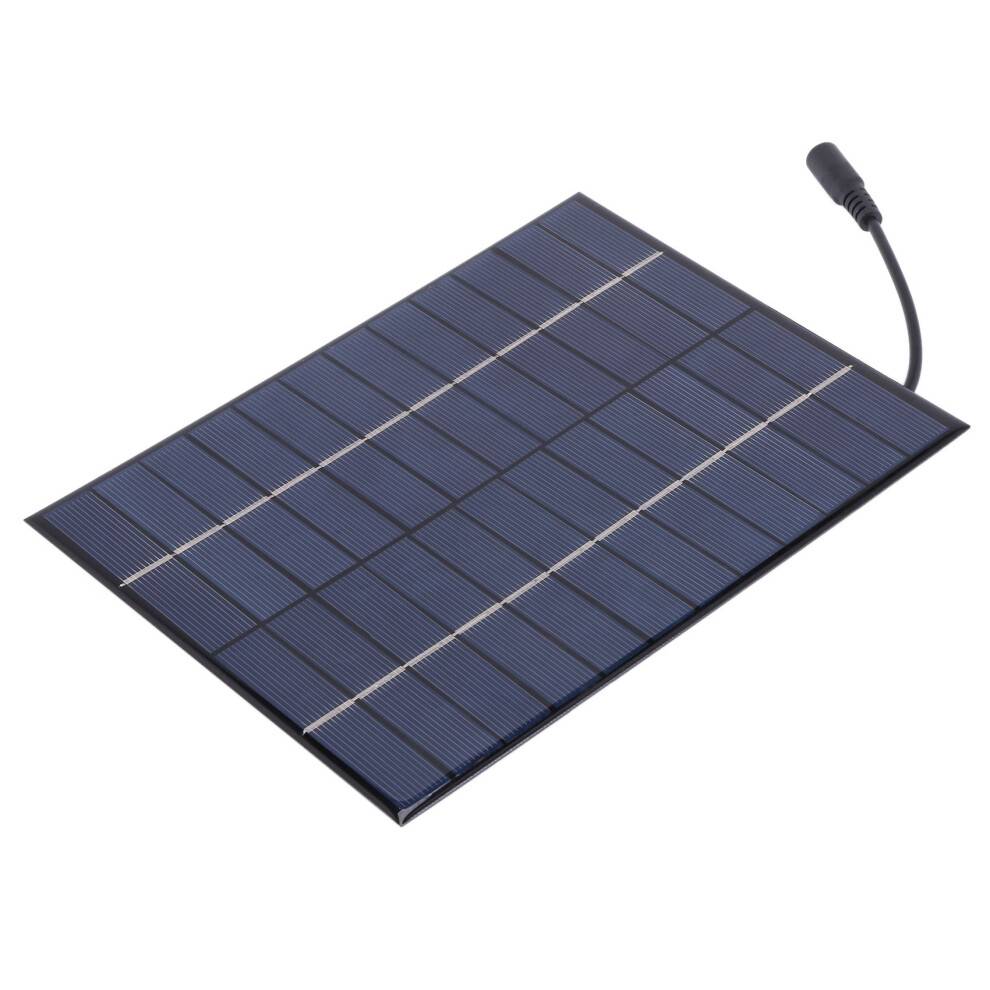 12V 5.2W Solar Panel Polycrystalline Solar Cells Silicon Epoxy Solar DIY Module System Battery Charger + output
