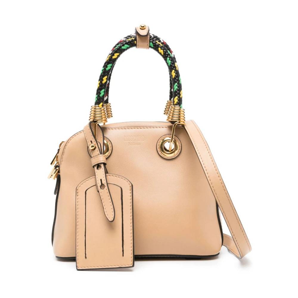 Moschino Beige Top Håndtag Skuldertaske - Tasker - Dame - Beige - ONE SIZE - Uld