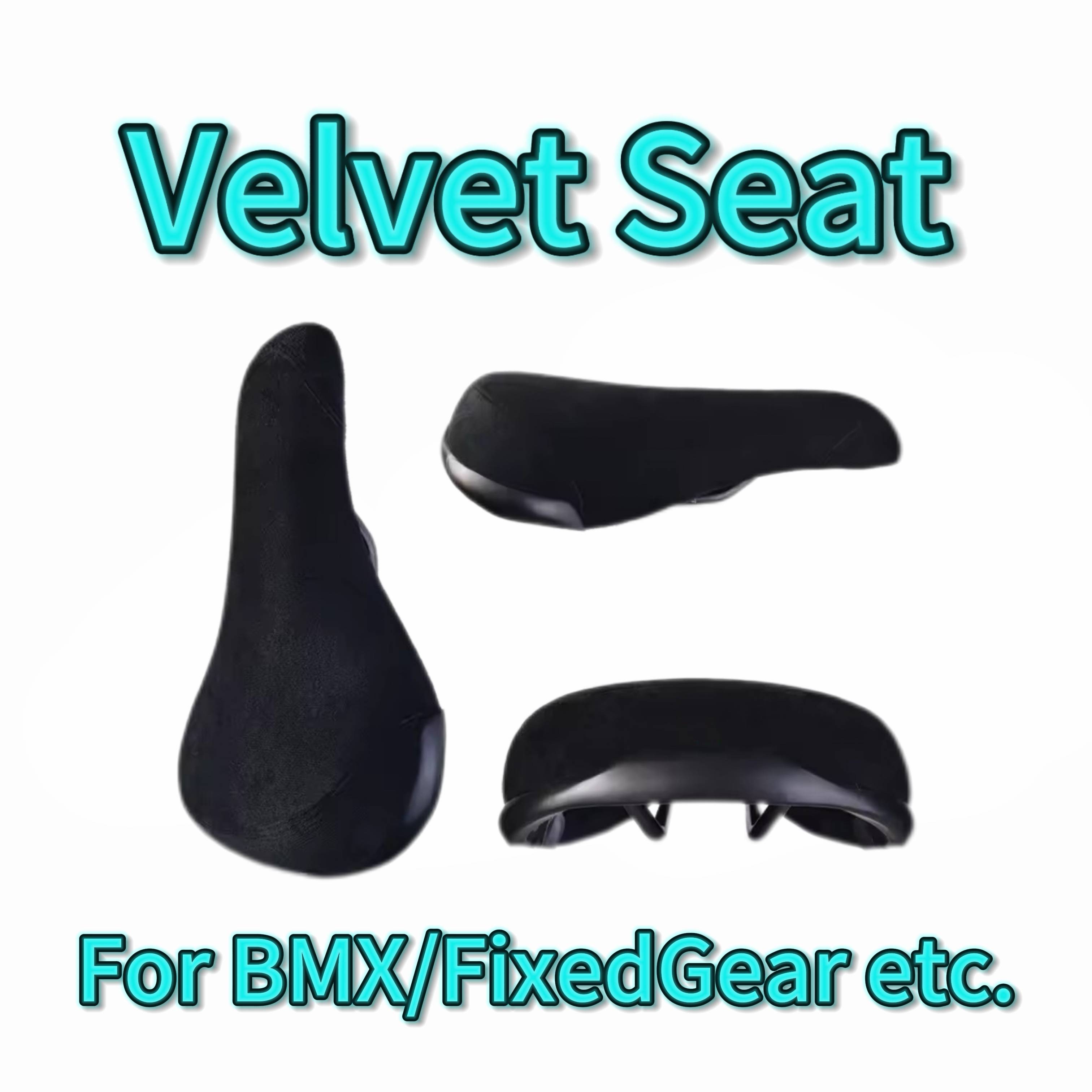 VOLE VLD45 BMX Fixed Gear Vintage Velvet Fiber Seat Comfortable Saddle Cycling Experience for Urban Commuting And Street Riding