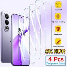 4 st. härdat glasskärmskydd för OnePlus One Plus Nord CE5 CE4 CE3 CE2 CE 5 4 3 2 Lite N30 N20 N300 N200 N100 N10 SE 10R 10T 9 9 RT 9RT 9R 8T 7 7T Ace - 4 st glas (Multi-size)