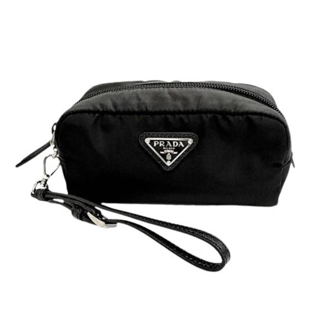 Prada Vintage Pre-owned Pouch - Vintage - Dame - Sort - ONE SIZE - Læder
