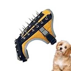 Dog Protection Vest, Spiked Anti-Coyote Harness, Reflective Pet Shield, Puncture-Resistant Safety Gear, 11.81x8.66inch Secure Puppy, Ideal for Outdoor Defense