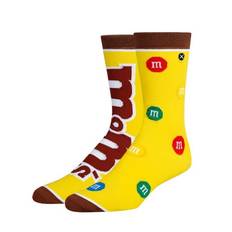 ODD SOX X M&M'S PEANUT SPLIT YELLOW CREW SOCKS