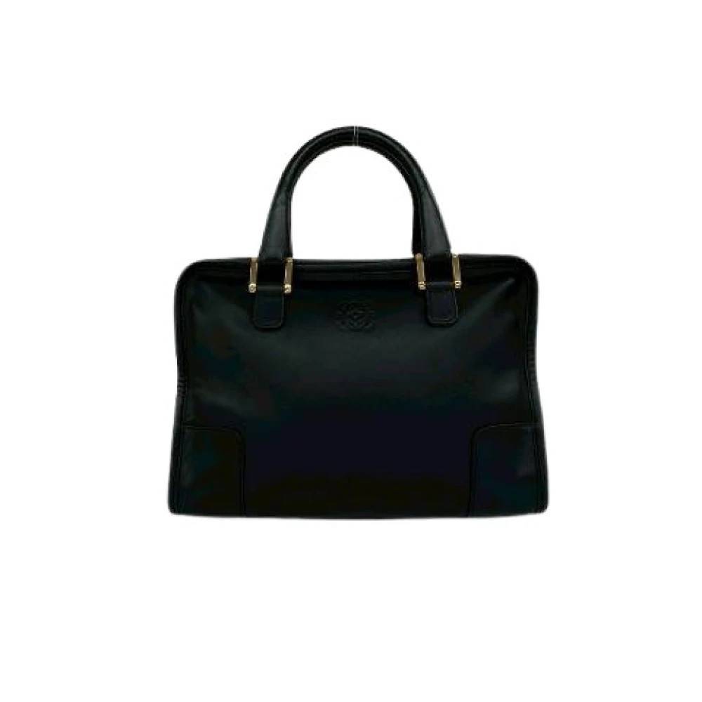 Loewe Pre-owned Pre-owned Amazona 28 Læder Håndtaske - Vintage - Dame - Sort - ONE SIZE - Læder