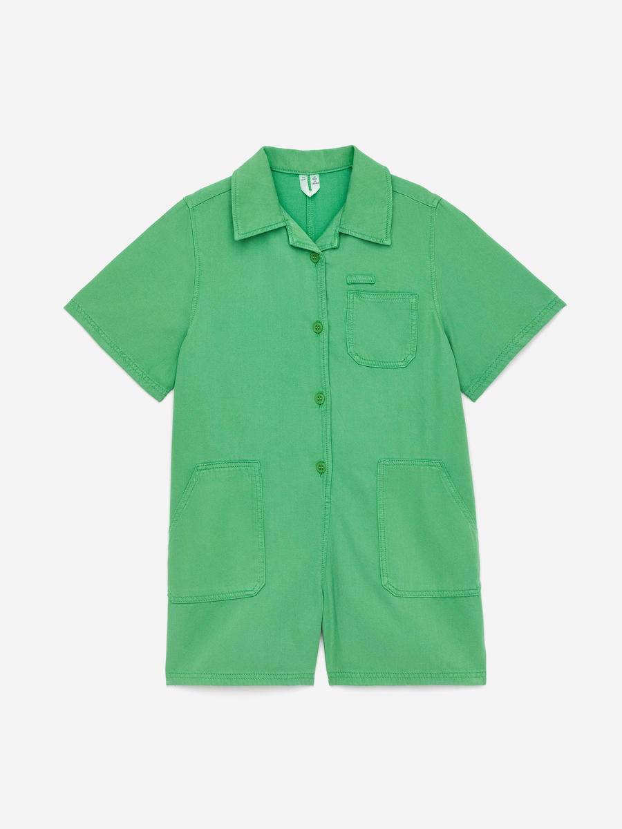 ARKET Short-Sleeve Jumpsuit -Green, 110