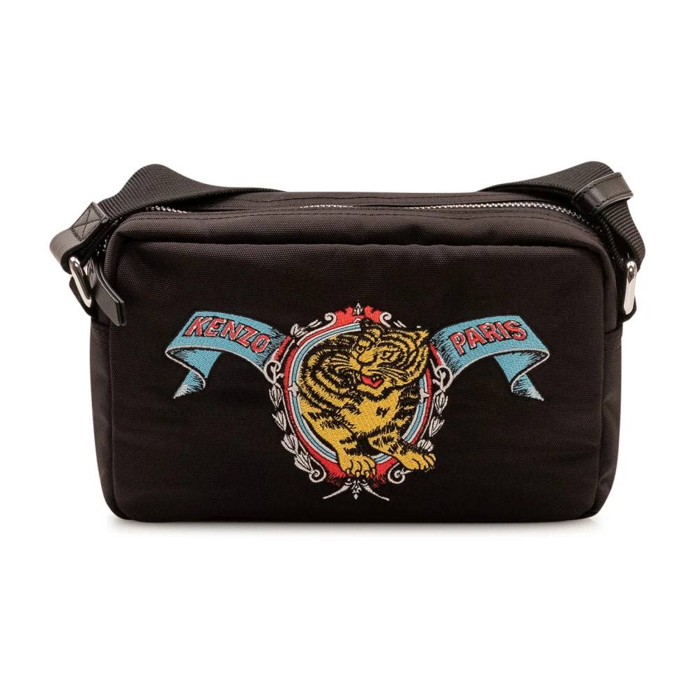 Kenzo Tigerbroderet crossbody taske - Tasker - Herre - Sort - ONE SIZE - Uld