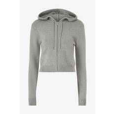 Gina Tricot - Cardigan Knitted Hoodie - Grå