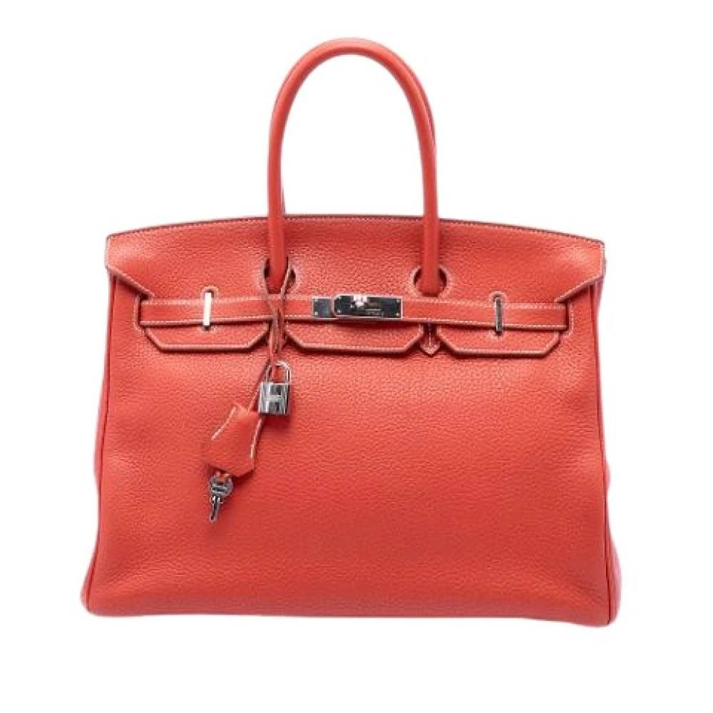 Hermès Vintage Pre-owned Birkin 35 - Vintage - Dame - Orange - ONE SIZE - Læder