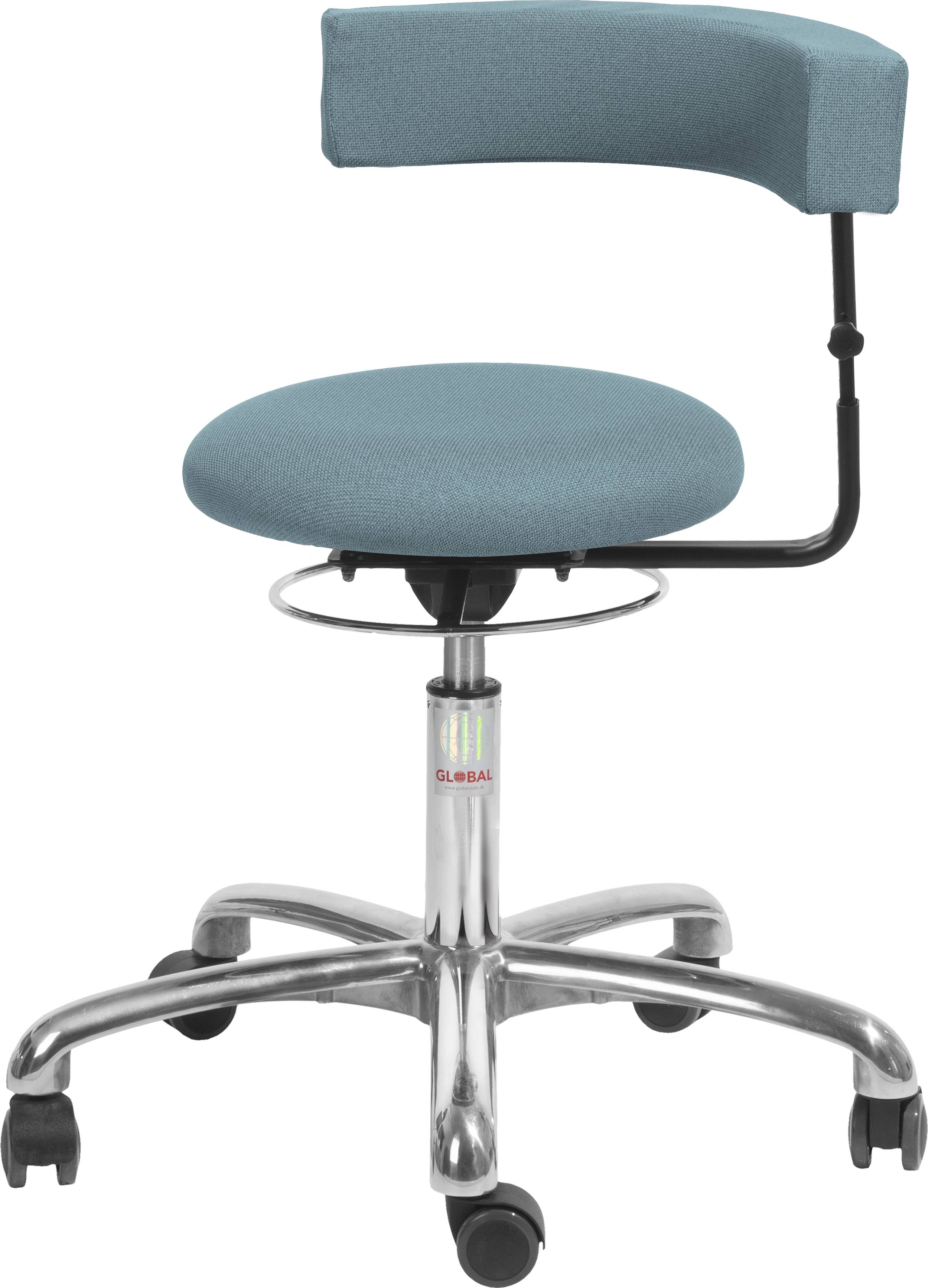 Saturn Plus Stol, Blågrå, Stof, 45-58 cm, Alu