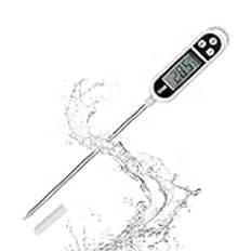 Nutabevr Digital matlagningstermometer (batteri ingår), kökstermometer med LCD-display, lång sond, omedelbar avläsning, perfekt för bakning, grill, babymjölk eller vatten (-50 till +300 °C)
