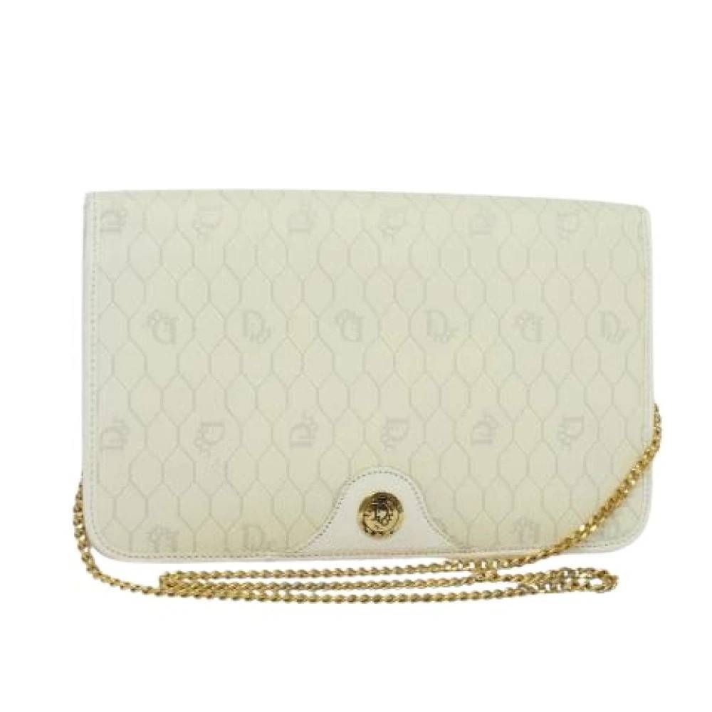 Dior Vintage Pre-owned Vintage Skuldertaske - Vintage - Dame - Hvid - ONE SIZE - Uld