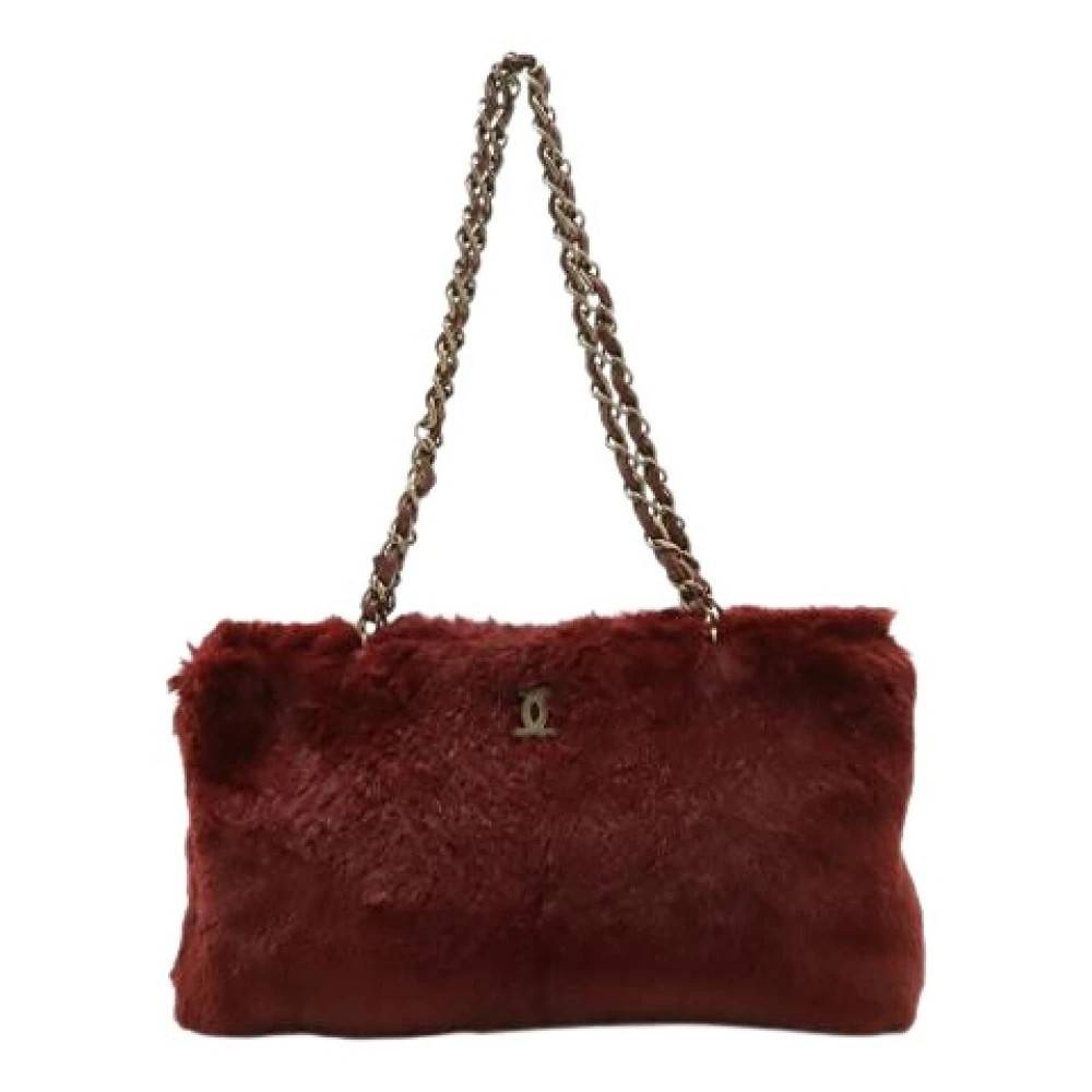 Chanel Vintage Pre-owned Vintage Skuldertaske - Vintage - Dame - Rød - ONE SIZE - Uld
