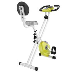 Motionscykel Sittende med Magnetisk Modstand Fældbar Grøn Hvid