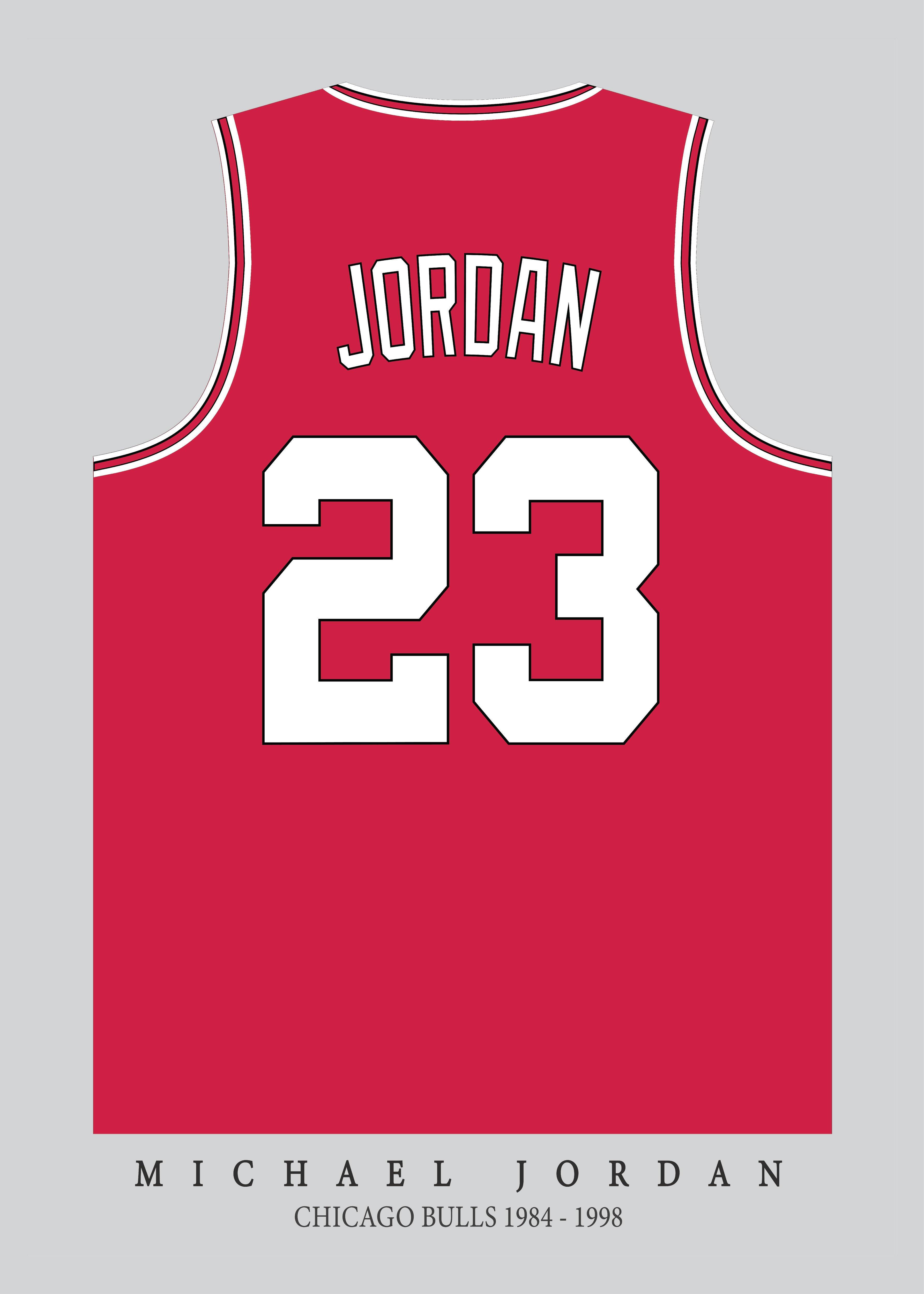 Michael Jordan Jersey - 30x40 cm
